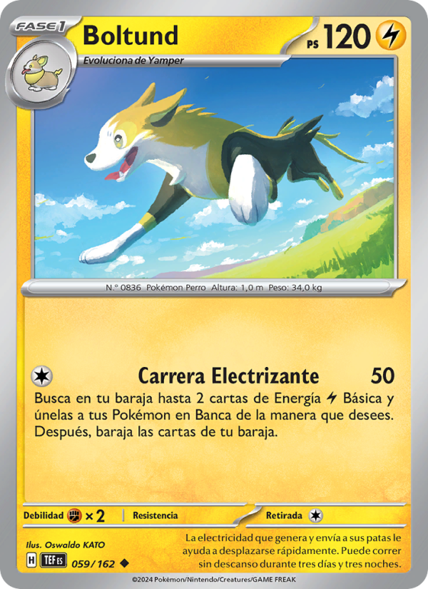 Boltund 059 — Fuerzas Temporales (Spanish Pokémon TCG card)