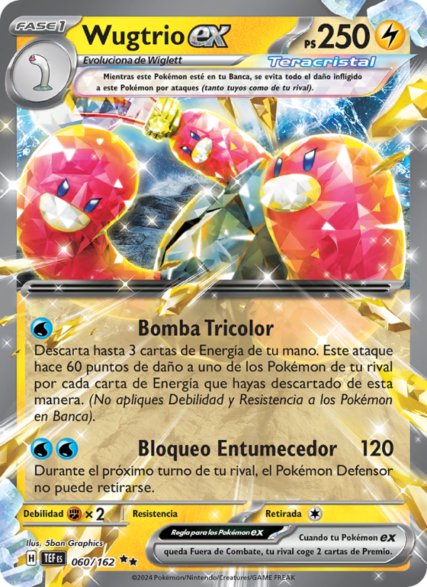 Wugtrio ex 060 — Fuerzas Temporales (Spanish Pokémon TCG card)