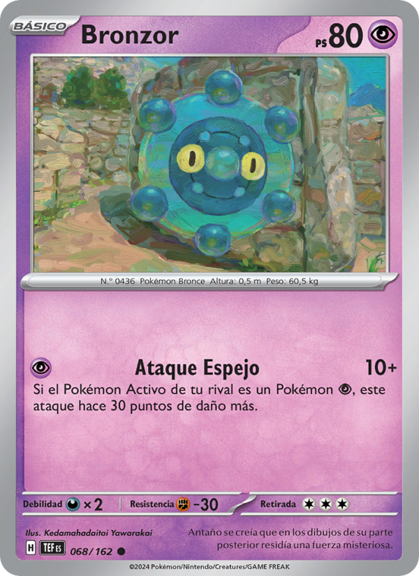 Bronzor 068 — Fuerzas Temporales (Spanish Pokémon TCG card)