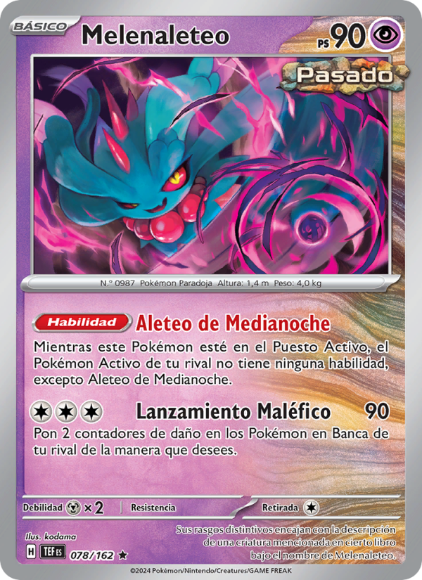 Melenaleteo 078 — Fuerzas Temporales (Spanish Pokémon TCG card)