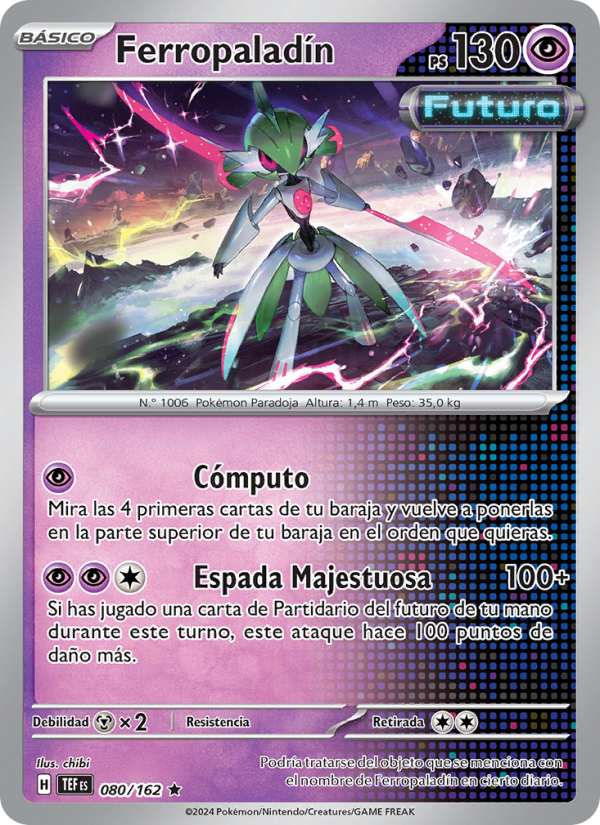 Ferropaladín 080 — Fuerzas Temporales (Spanish Pokémon TCG card)
