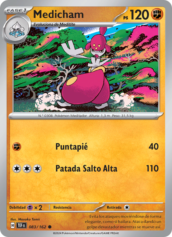 Medicham 083 — Fuerzas Temporales (Spanish Pokémon TCG card)