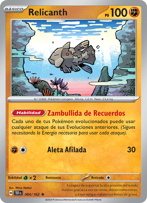 Relicanth 084 — Fuerzas Temporales (Spanish Pokémon TCG card)