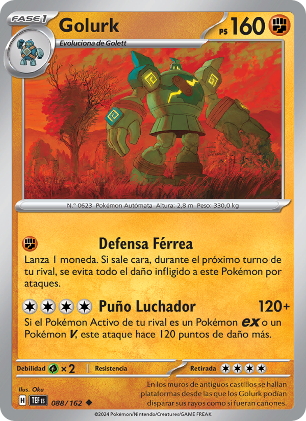 Golurk 088 — Fuerzas Temporales (Spanish Pokémon TCG card)