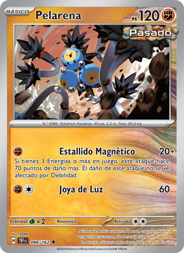 Pelarena 098 — Fuerzas Temporales (Spanish Pokémon TCG card)