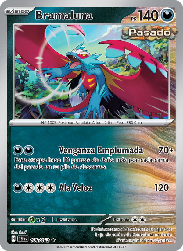 Bramaluna 109 — Fuerzas Temporales (Spanish Pokémon TCG card)