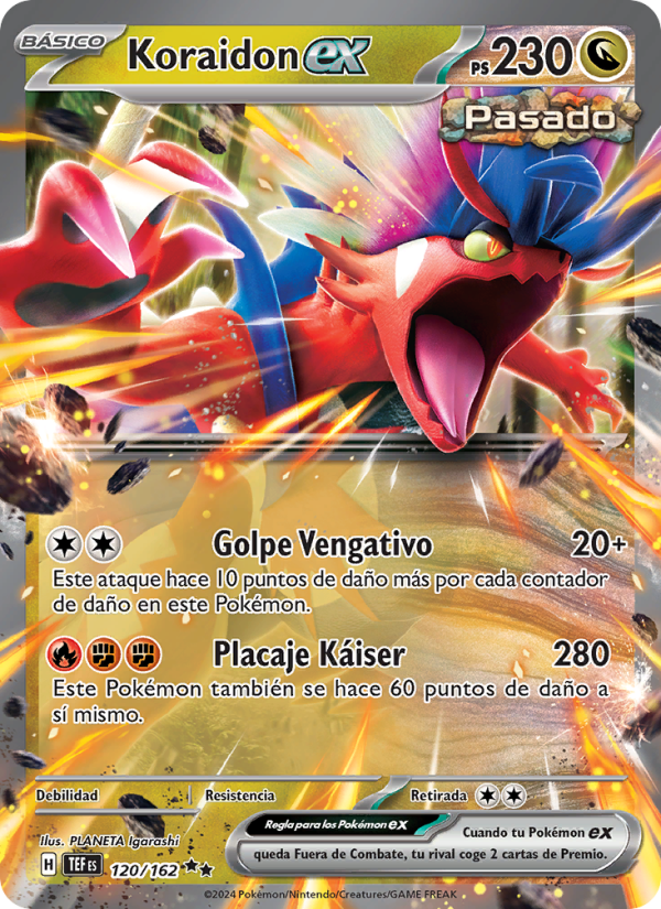 Koraidon ex 120 — Fuerzas Temporales (Spanish Pokémon TCG card)