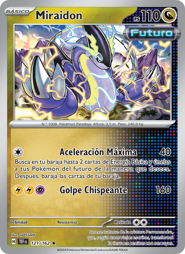 Miraidon 121 — Fuerzas Temporales (Spanish Pokémon TCG card)