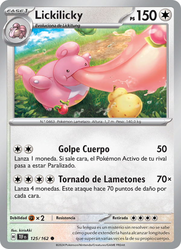 Lickilicky 125 — Fuerzas Temporales (Spanish Pokémon TCG card)