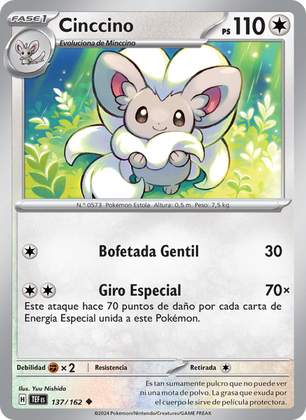 Cinccino 137 — Fuerzas Temporales (Spanish Pokémon TCG card)