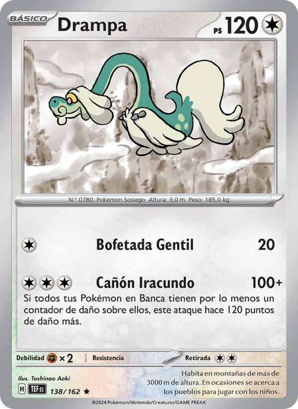 Drampa 138 — Fuerzas Temporales (Spanish Pokémon TCG card)