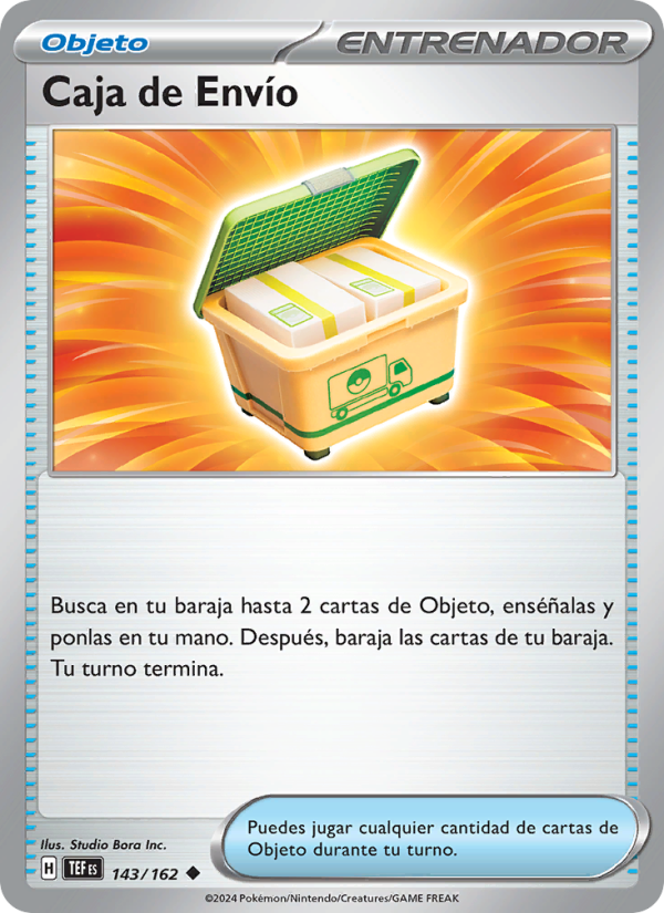 Caja de Envío 143 — Fuerzas Temporales (Spanish Pokémon TCG card)