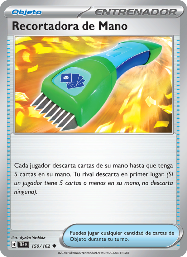 Recortadora de Mano 150 — Fuerzas Temporales (Spanish Pokémon TCG card)
