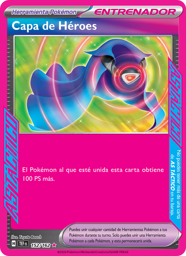 Capa de Héroes 152 — Fuerzas Temporales (Spanish Pokémon TCG card)