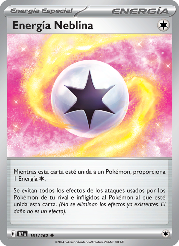 Energía Neblina 161 — Fuerzas Temporales (Spanish Pokémon TCG card)