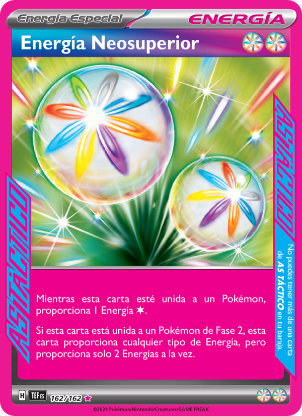 Energía Neosuperior 162 — Fuerzas Temporales (Spanish Pokémon TCG card)