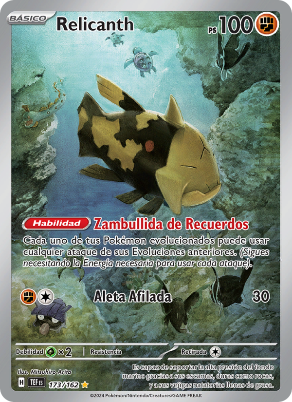 Relicanth 173 — Fuerzas Temporales (Spanish Pokémon TCG card)