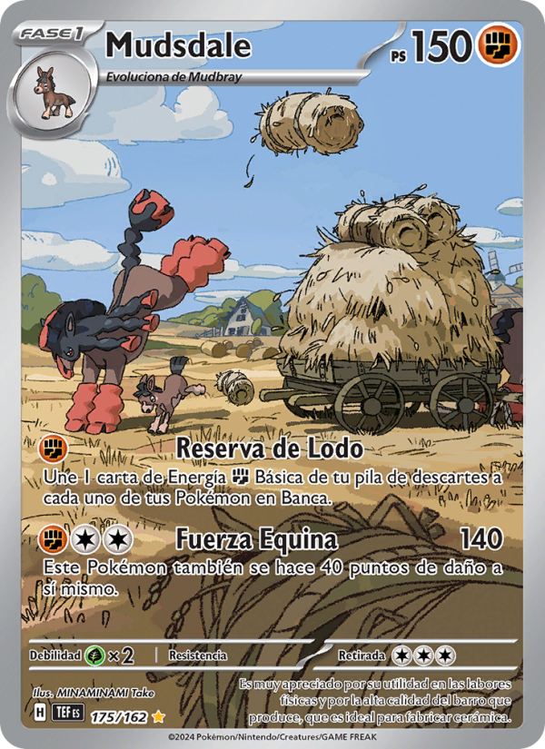 Mudsdale 175 — Fuerzas Temporales (Spanish Pokémon TCG card)