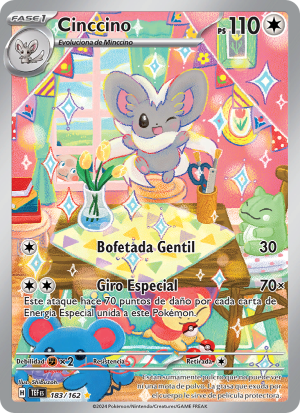 Cinccino 183 — Fuerzas Temporales (Spanish Pokémon TCG card)