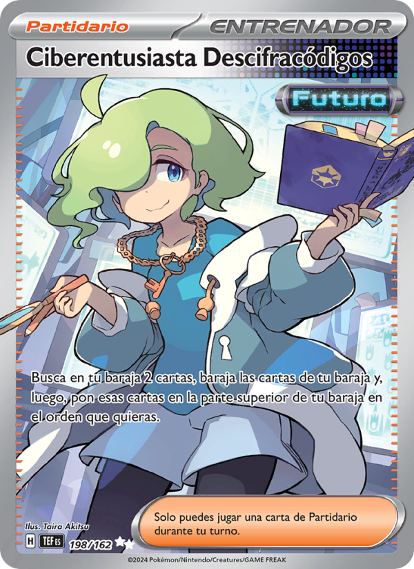 Ciberentusiasta Descifracódigos 198 — Fuerzas Temporales (Spanish Pokémon TCG card)