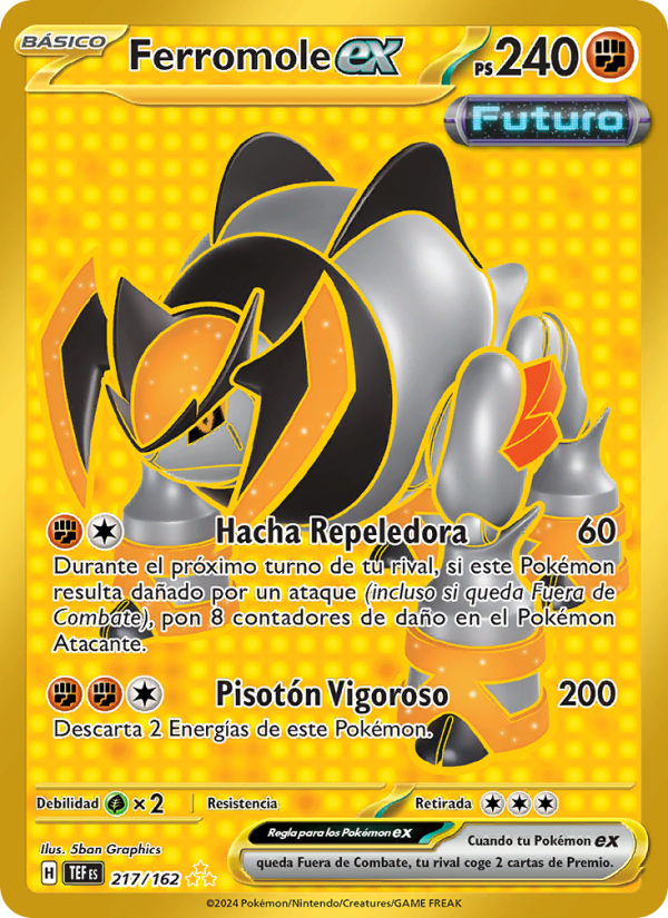 Ferromole ex 217 — Fuerzas Temporales (Spanish Pokémon TCG card)
