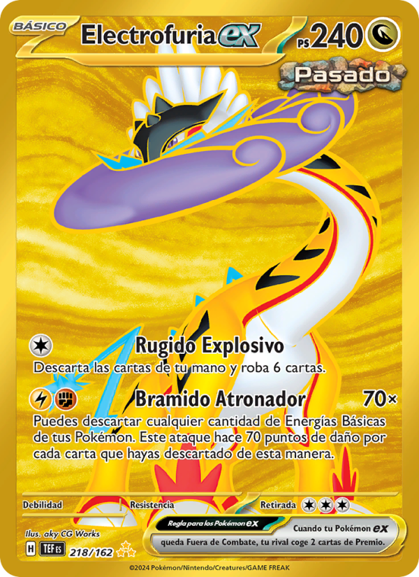 Electrofuria ex 218 — Fuerzas Temporales (Spanish Pokémon TCG card)