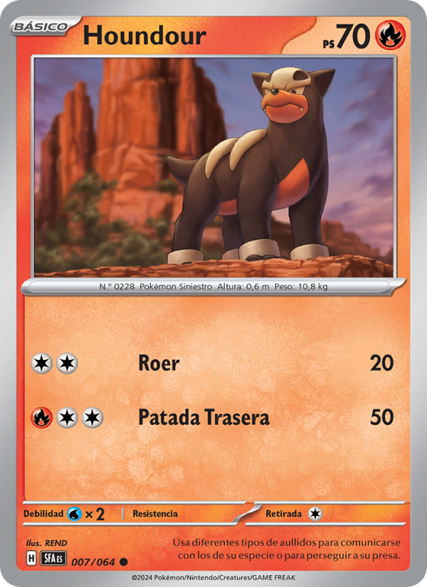 Houndour 007 — Fabula Sombría (Spanish Pokémon TCG card)