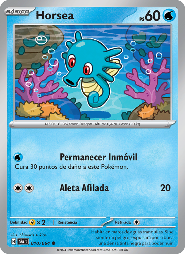 Horsea 010 — Fabula Sombría (Spanish Pokémon TCG card)