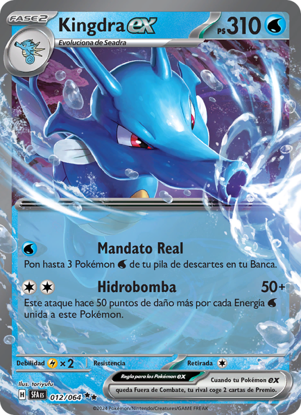 Kingdra ex 012 — Fabula Sombría (Spanish Pokémon TCG card)