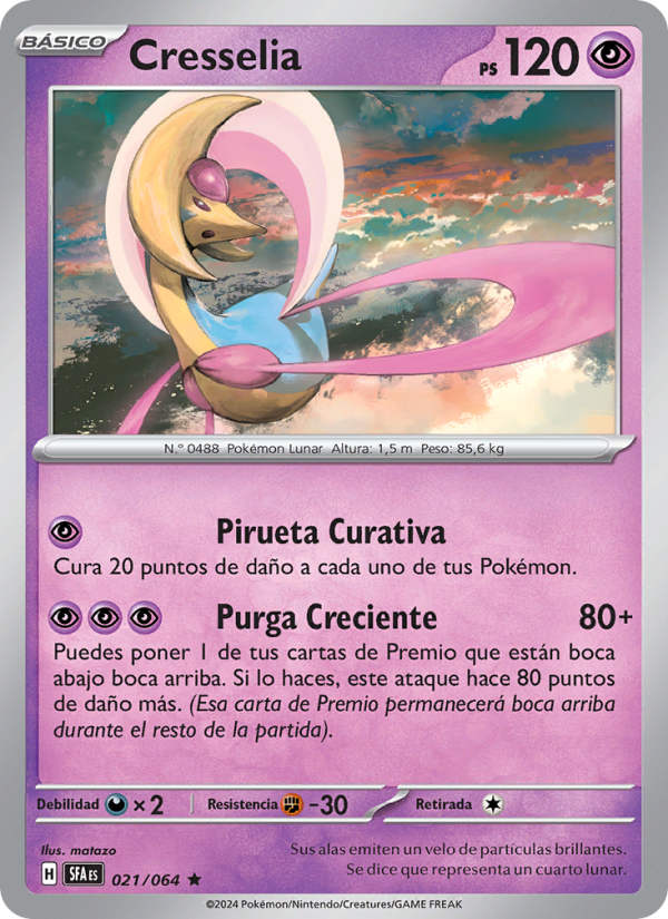 Cresselia 021 — Fabula Sombría (Spanish Pokémon TCG card)