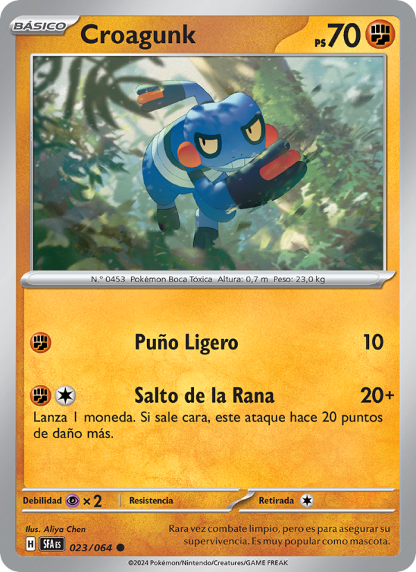 Croagunk 023 — Fabula Sombría (Spanish Pokémon TCG card)