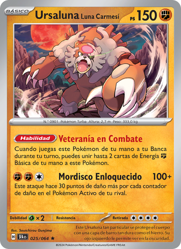 Ursaluna Luna Carmesí 025 — Fabula Sombría (Spanish Pokémon TCG card)