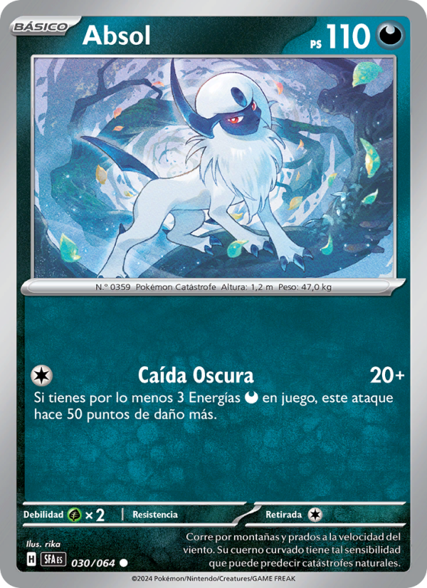 Absol 030 — Fabula Sombría (Spanish Pokémon TCG card)