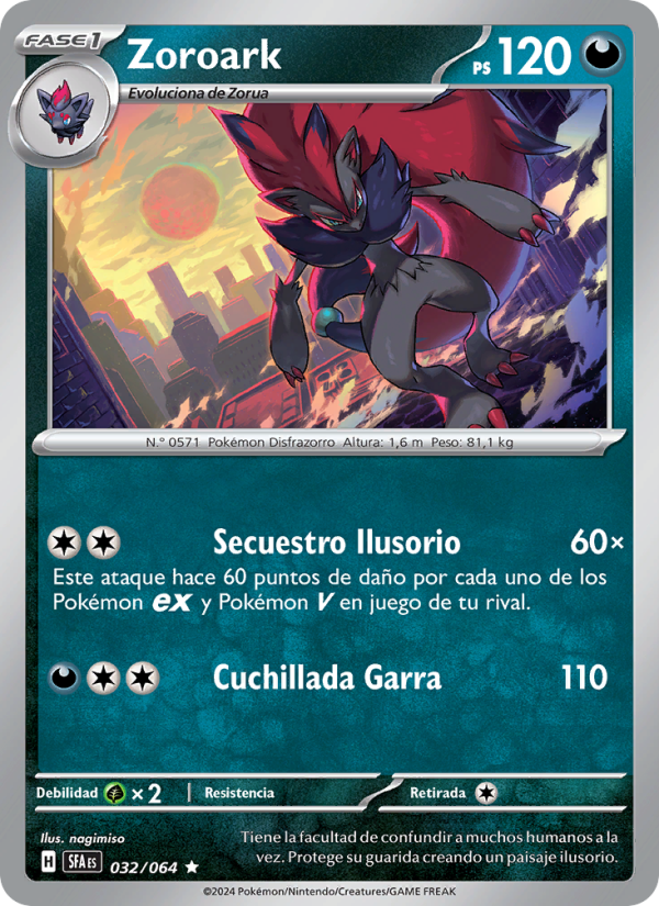 Zoroark 032 — Fabula Sombría (Spanish Pokémon TCG card)