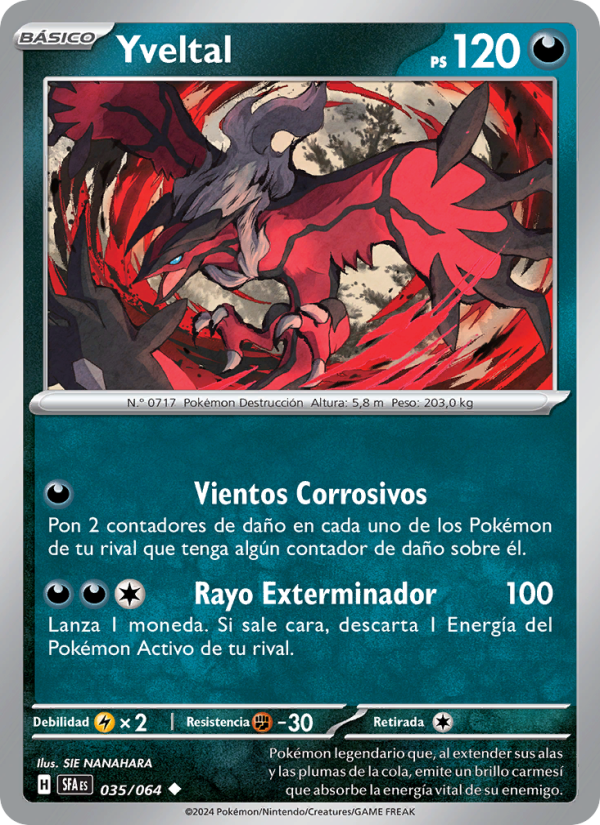 Yveltal 035 — Fabula Sombría (Spanish Pokémon TCG card)