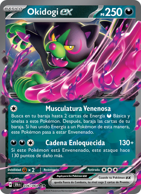 Okidogi ex 036 — Fabula Sombría (Spanish Pokémon TCG card)