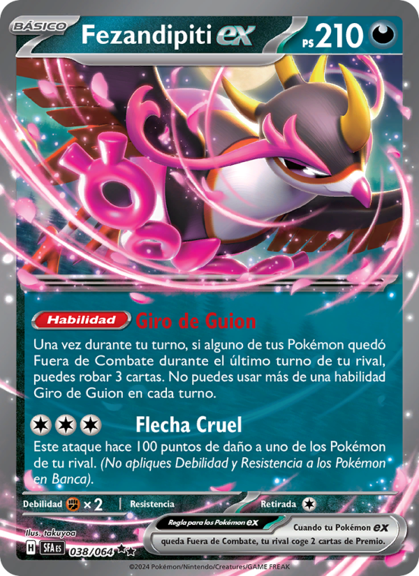 Fezandipiti ex 038 — Fabula Sombría (Spanish Pokémon TCG card)