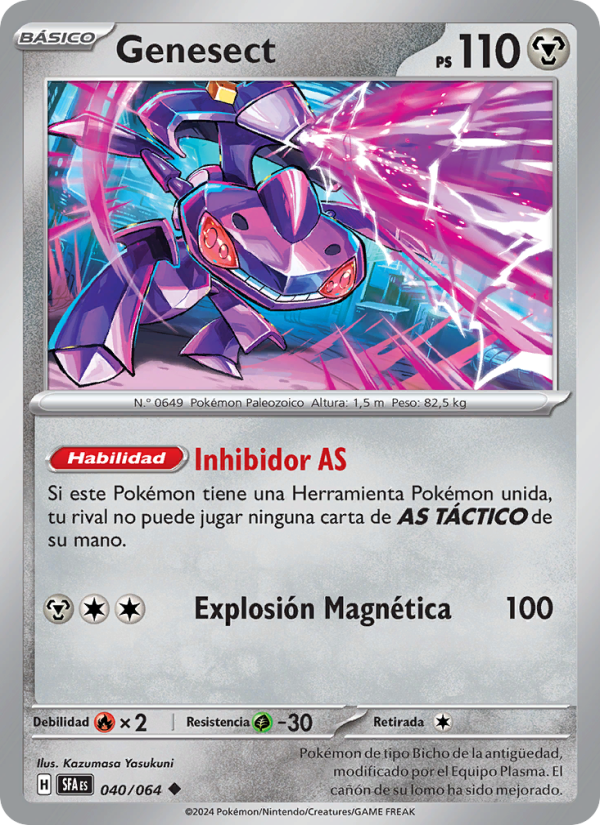 Genesect 040 — Fabula Sombría (Spanish Pokémon TCG card)