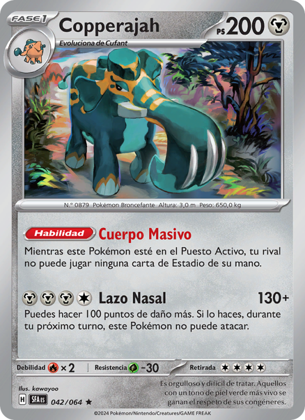 Copperajah 042 — Fabula Sombría (Spanish Pokémon TCG card)