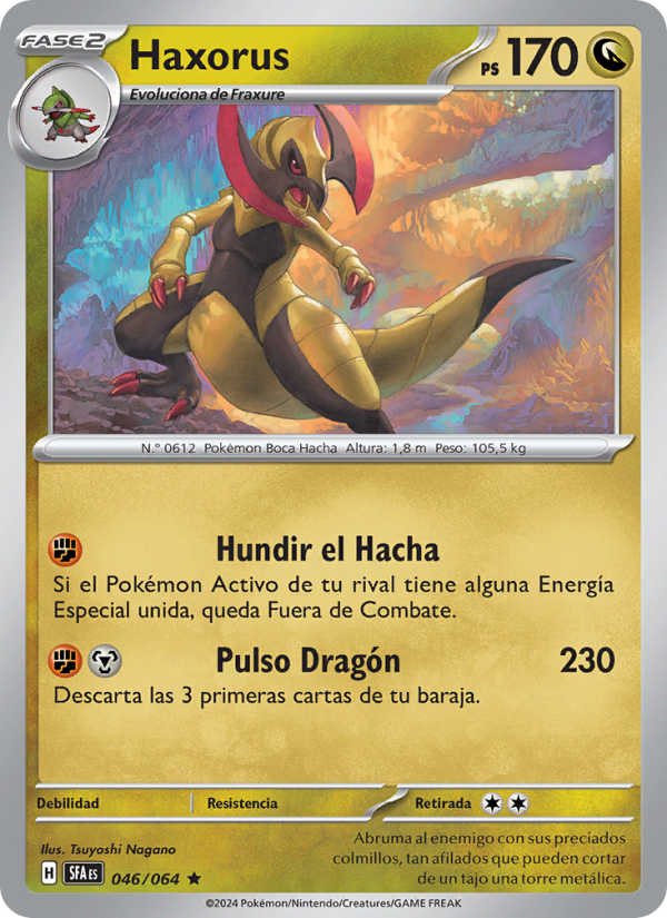 Haxorus 046 — Fabula Sombría (Spanish Pokémon TCG card)
