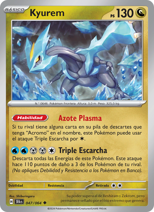 Kyurem 047 — Fabula Sombría (Spanish Pokémon TCG card)