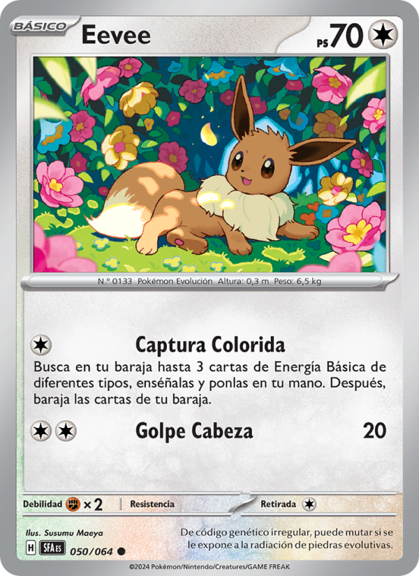 Eevee 050 — Fabula Sombría (Spanish Pokémon TCG card)