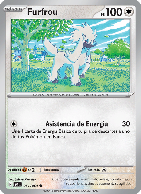 Furfrou 051 — Fabula Sombría (Spanish Pokémon TCG card)
