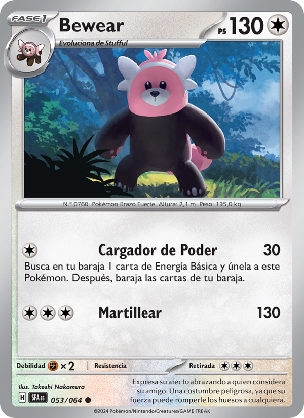 Bewear 053 — Fabula Sombría (Spanish Pokémon TCG card)