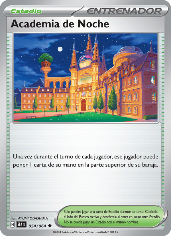 Academia de Noche 054 — Fabula Sombría (Spanish Pokémon TCG card)