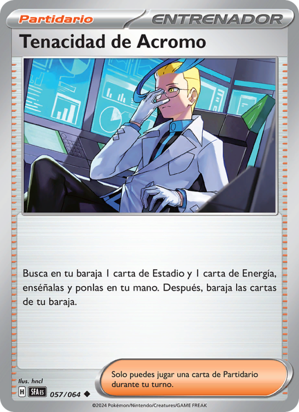 Tenacidad de Acromo 057 — Fabula Sombría (Spanish Pokémon TCG card)
