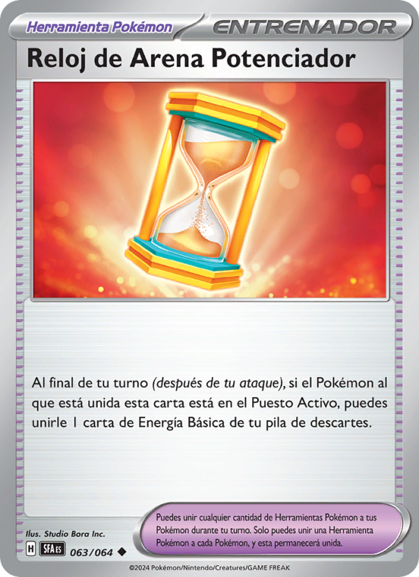 Reloj de Arena Potenciador 063 — Fabula Sombría (Spanish Pokémon TCG card)