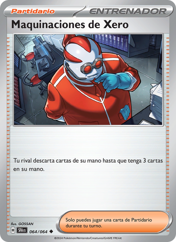 Maquinaciones de Xero 064 — Fabula Sombría (Spanish Pokémon TCG card)