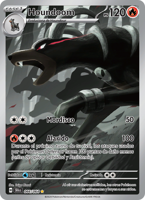 Houndoom 066 — Fabula Sombría (Spanish Pokémon TCG card)