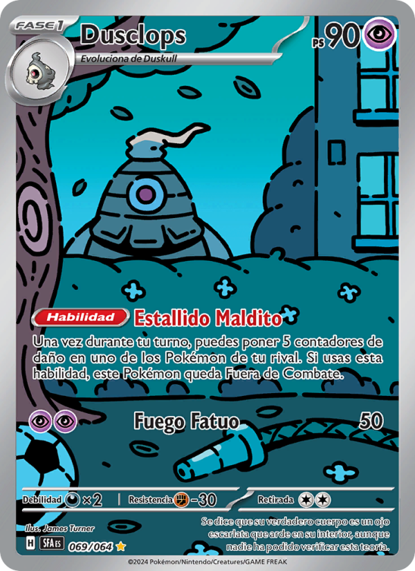Dusclops 069 — Fabula Sombría (Spanish Pokémon TCG card)